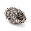 Brass Micro Pave Cubic Zirconia Beads KK-L229-022P-2