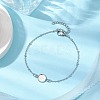 304 Stainless Steel Round Cabochon Setting Bracelets BJEW-JB11092-02-2