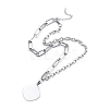 304 Stainless Steel Paperclip Chains & Cable Chain Jewelry Sets SJEW-K153-03P-2