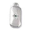 Brass Micro Pave Cubic Zirconia Charms ZIRC-I054-12P-04-1