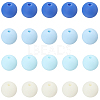 Rubberized Style Imitated Silicone Acrylic Beads MACR-PA0001-06C-02-6