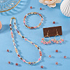 100Pcs Crackle Transparent Glass Beads GLAA-TADJ0001-12H-5