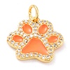 Real 18K Gold Plated Brass Micro Pave Cubic Zirconia Charms ZIRC-L100-085G-3