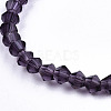 Faceted Bicone Glass Beads Stretch Bracelets BJEW-T016-01B-3