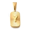 304 Stainless Steel Pendants STAS-S161-01Y-G-1