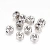 Alloy Letter Beads PALLOY-G190-AS-M-1