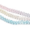 Transparent Painted Glass Beads Strands X1-DGLA-A034-T1mm-A21-4