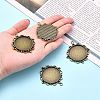 Vintage Tibetan Style Alloy Pendant Cabochon Settings LS-TIBEP-M018-92AB-NF-4