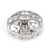 Brass Micro Pave Clear Cubic Zirconia Beads KK-K243-04P-1