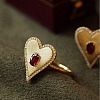 925 Sterling Silver Pave Cubic Zirconia Finger Rings FS-WG8AF73-04-4