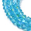 Transparent Electroplate Glass Beads Strands GLAA-F029-2mm-D19-3
