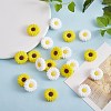 20Pcs 2 Styles Daisy Flower Silicone Beads JX649A-5