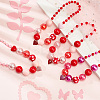 4Pcs 4 Color Alloy Enamel Pendant Necklaces Set NJEW-AB00006-5