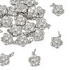 SHEGRACE Brass Micro Pave Clear Cubic Zirconia Charms XGRQ4N180-710P-1