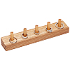 Rectangle Wood Finger Ring Display Holder RDIS-WH0018-05-1