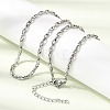 3MM 304 Stainless Steel Twisted Oval Link Chain Necklaces for Man and Women SA-CBAB767-18A-P-1