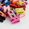 Mixed Color Zinc Alloy Grade A Rhinestone Letter Slide Charms ALRI-S130-N-1