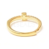 Clear Cubic Zirconia Initial Letter Adjustable Ring RJEW-C052-01G-I-3