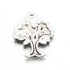 Tree of Life Tibetan Style Alloy Pendants X-TIBEP-ZN-10909-AS-RS-2