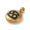 304 Stainless Steel Black Enamel Charms LS-STAS-R009-02G-04-2