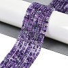 Natural Purple Fluorite Beads Strands G-P553-E02-02-6