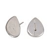 Tarnish Resistant Earring Cabochon Settings 304 Stainless Steel Ear Studs Blank Settings LS-STAS-Q170-13-2
