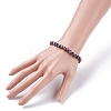 6.5mm Natural Galaxy Tiger Eye Round Beads Stretch Bracelet for Women BJEW-JB07292-4