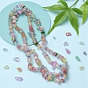 Baking Painted Crackle Glass Beads Strands G-YWC0001-01-5