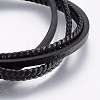Two Loops Leather Cord Warp Bracelets BJEW-F325-04P-2