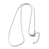 1.3MM 304 Stainless Steel Boston Link Chains Necklaces for Women Men NJEW-Z115-12P-02-4