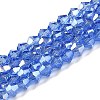 Transparent Electroplate Glass Beads Strands EGLA-A039-T6mm-B07-1