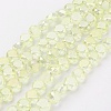 Electroplate Glass Beads Strands X-EGLA-F125-FR-B03-1