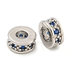 Rack Plating Brass Micro Pave Cubic Zirconia Spacer Beads KK-F089-39B-P06-1