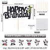Olycraft DIY Paper Panda Cake Insert Card Decoration Set AJEW-OC0002-75-2