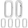 6Pcs Stainless Steel Spring Gate Rings STAS-BBC0008-34B-7