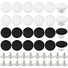 24Pcs 2 Colors Pure Cotton Covered Iron Buttons BUTT-BC0001-20-1