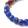 Round Glass Beaded Stretch Bracelets BJEW-JB12648-4