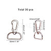 Alloy Swivel Lobster Claw Clasps PH-PALLOY-G233-11P-3