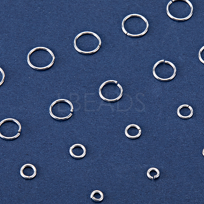 50Pcs 5 Styles 925 Sterling Silver Open Jump Rings STER-BBC0006-19-1