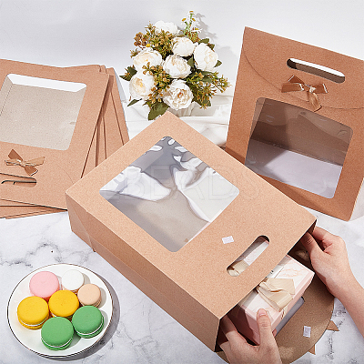 Rectangle Kraft Paper Gift Bags CON-WH0088-80-1