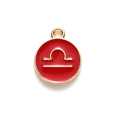 Alloy Enamel Pendants X-ENAM-S124-01B-07K-1