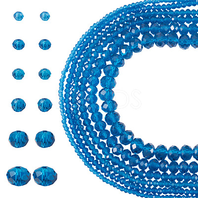 6 Strands 6 Styles Glass Beads Strands EGLA-TADJ0001-05C-1