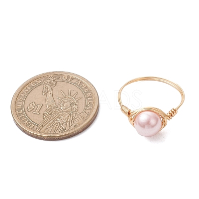 2Pcs Shell Pearl Finger Rings RJEW-JR00946-1