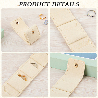 1Pc PU Leather Jewelry Rolls ABAG-CL0001-43D-1