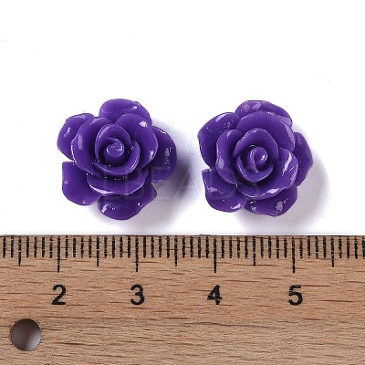 Synthetic Coral 3D Flower Rose Beads CORA-A005-14mm-19-1