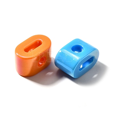 UV Plating Opaque Acrylic Beads SACR-Z007-02A-1