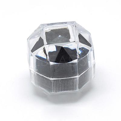 Transparent Plastic Ring Boxes OBOX-R001-04B-1