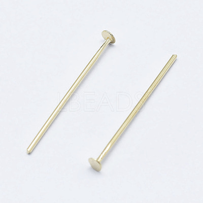 Brass Flat Head Pins KK-G331-11-0.7x20-NF-1