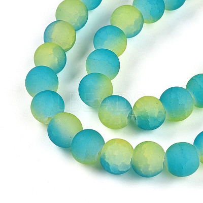 Crackle Glass Beads X1-GLAA-N009-8mm-10-1