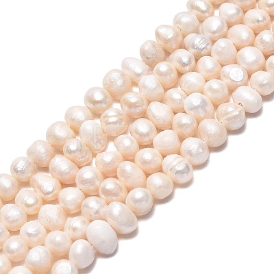 Natural Cultured Freshwater Pearl Beads Strands PEAR-N013-04E-01-1